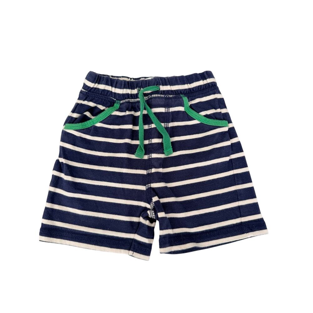 Baby Boden Blue Stripe Drawstring Shorts (3-6 Months)